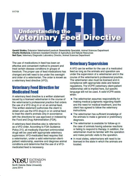 fvfda|The Veterinary Feed Directive Rules for Veterinarians.